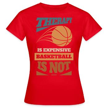 Entraîneur de lancer franc de basketball thérapeutique - T-shirt Femme - rouge - Devant - AI Model Female 172 dark (172cm)