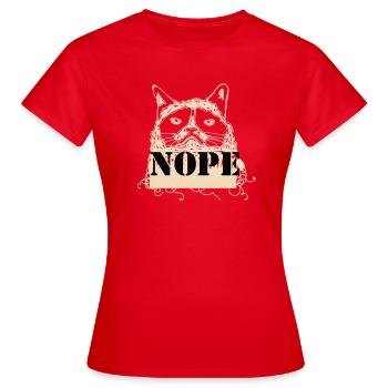 NOPE - Women's T-Shirt - red - Front - AI Model Female 172 dark (172cm)