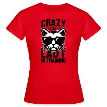Chats fous - T-shirt Femme - rouge - Devant - AI Model Female 172 dark (172cm)