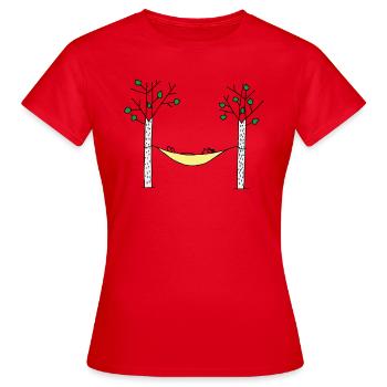 Hamac couleur hamac - T-shirt Femme - rouge - Devant - AI Model Female 172 dark (172cm)
