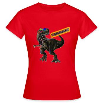 Party T Rex T RAAAAX - T-shirt Femme - rouge - Devant - AI Model Female 172 dark (172cm)