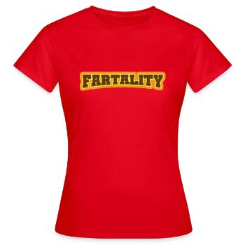 Fartality - Women's T-Shirt - red - Front - AI Model Female 172 dark (172cm)