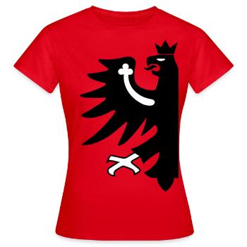 Tirol - Frauen T-Shirt - Rot - Vorne - AI Model Female 172 dark (172cm)
