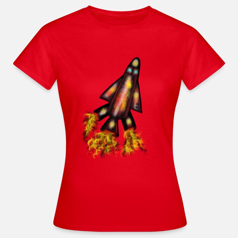 Fusée colorée - T-shirt Femme - rouge