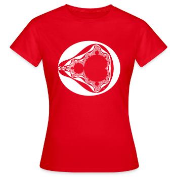 Klassisches Mandelbrot - Frauen T-Shirt - Rot - Vorne - AI Model Female 172 dark (172cm)
