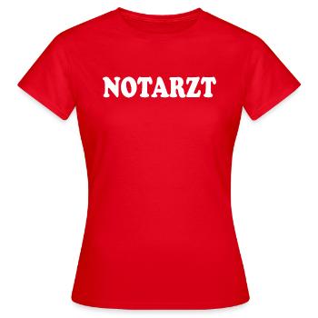 Notarzt - Frauen T-Shirt - Rot - Vorne - AI Model Female 172 dark (172cm)