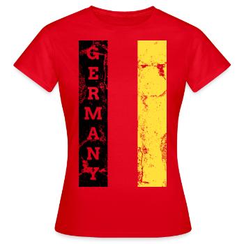 Germany Germany Flag Flag - Women's T-Shirt - red - Front - AI Model Female 172 dark (172cm)