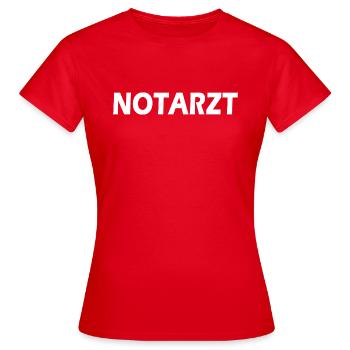Notarzt - Frauen T-Shirt - Rot - Vorne - AI Model Female 172 dark (172cm)
