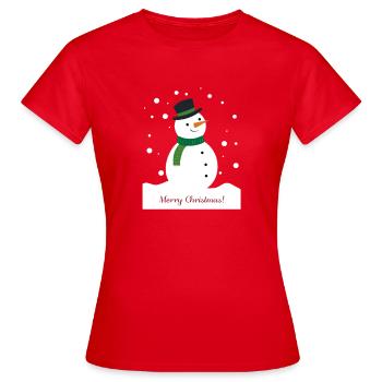 snowman - Women's T-Shirt - red - Front - AI Model Female 172 dark (172cm)