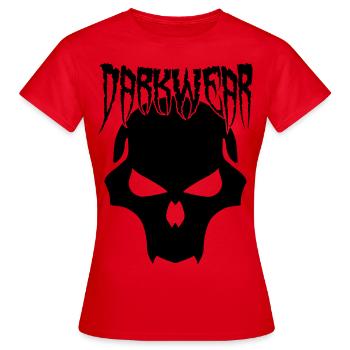 Crâne sombre - T-shirt Femme - rouge - Devant - AI Model Female 172 dark (172cm)