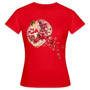 Granatapfel - Frauen T-Shirt - Rot - Vorne - AI Model Female 172 dark (172cm)
