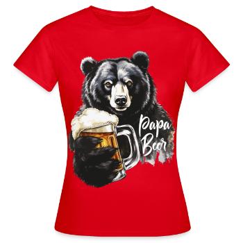 Papa Bier Vatertag Männertag Sauftour - Frauen T-Shirt - Rot - Vorne - AI Model Female 172 dark (172cm)