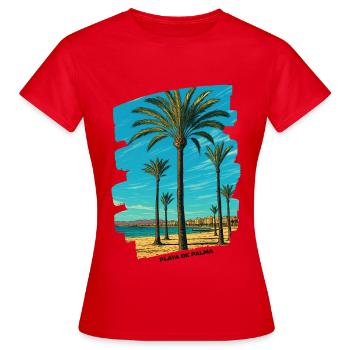 Playa de Palma - Mallorca - Frauen T-Shirt - Rot - Vorne - AI Model Female 172 dark (172cm)