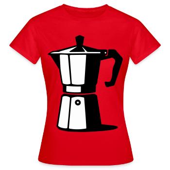 Cafetière à expresso - T-shirt Femme - rouge - Devant - AI Model Female 172 dark (172cm)