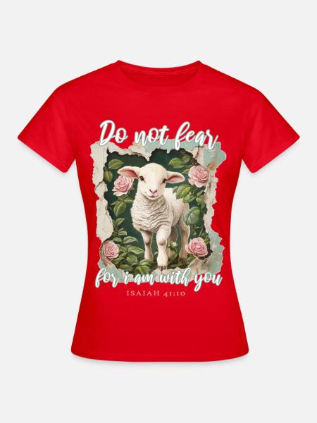 Lamm Christlich Bibelvers - Frauen T-Shirt - Rot