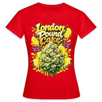 Graffiti du Pound Cake de Londres - T-shirt Femme - rouge - Devant - AI Model Female 172 dark (172cm)