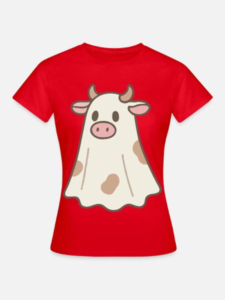 Geisterkuh - Frauen T-Shirt - Rot
