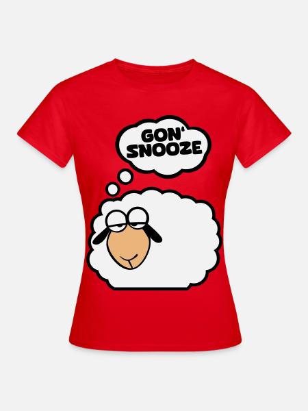 Schlafschaf englisch - Frauen T-Shirt - Rot