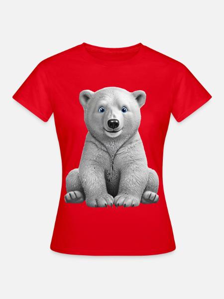 Eisbaer  - Frauen T-Shirt - Rot