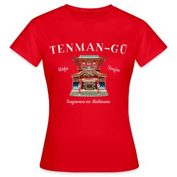 Hofu, Sanctuaire Tenman-gu, Japon, Dessin à la main - T-shirt Femme - rouge - Devant - AI Model Female 172 dark (172cm)