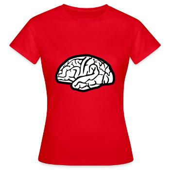 Brain, Brains - Women's T-Shirt - red - Front - AI Model Female 172 dark (172cm)