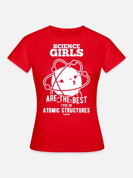 Wissenschaft Mädchen Chemielehrer Nerd - Dame-T-shirt - rød