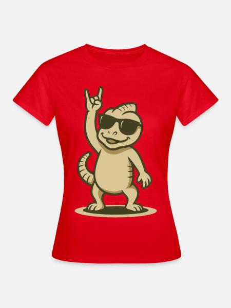Rock on, Chamäleon! - Frauen T-Shirt - Rot