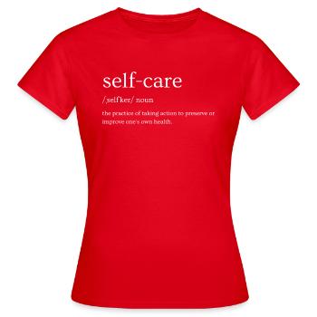 Prendre soin de soi - T-shirt Femme - rouge - Devant - AI Model Female 172 dark (172cm)