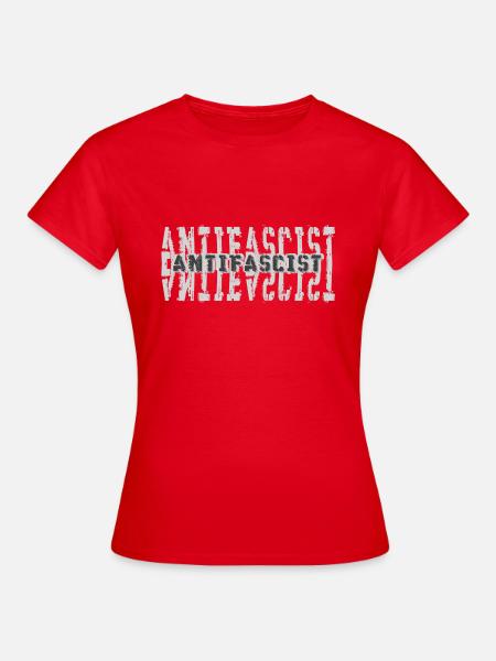 ANTIFASCIST - Frauen T-Shirt - Rot