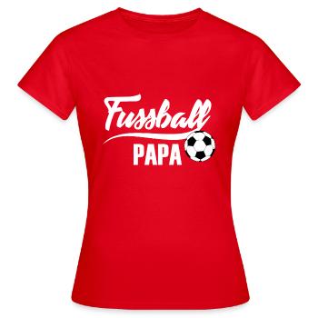 Fussball Papa 2- Fußball Papa - Frauen T-Shirt - Rot - Vorne - AI Model Female 172 dark (172cm)