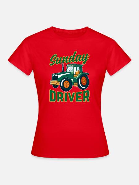 Sunday driver,Sunday - Women's T-Shirt - red