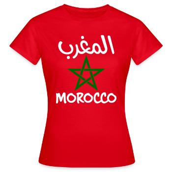 Morocco - Women's T-Shirt - red - Front - AI Model Female 172 dark (172cm)