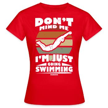 Natation Sauveteur Cours de natation Piscine extérieure Cadeau - T-shirt Femme - rouge - Devant - AI Model Female 172 dark (172cm)