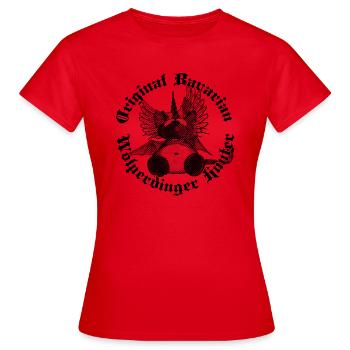 Original Bavarian Wolperdinger Hunter - Frauen T-Shirt - Rot - Vorne - AI Model Female 172 dark (172cm)