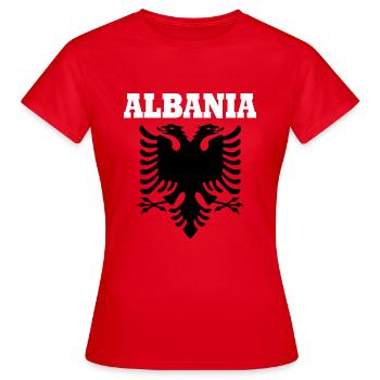 Albanien - Frauen T-Shirt - Rot - Vorne - AI Model Female 172 dark (172cm)
