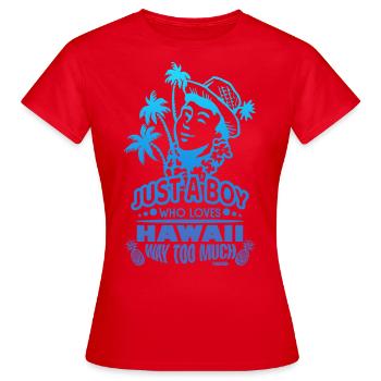 Hawaï - T-shirt Femme - rouge - Devant - AI Model Female 172 dark (172cm)