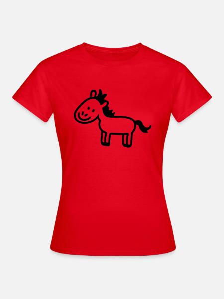 Pony Pferdchen - line - Frauen T-Shirt - Rot