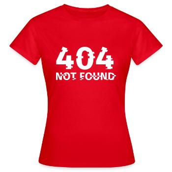 Erreur 404 - Introuvable - T-shirt Femme - rouge - Devant - AI Model Female 172 dark (172cm)