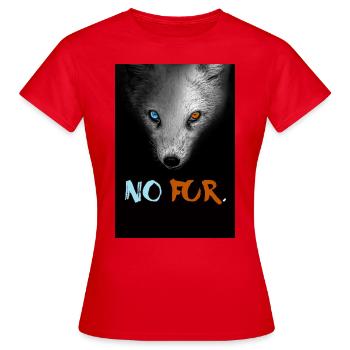 Pas de droits des animaux à fourrure - T-shirt Femme - rouge - Devant - AI Model Female 172 dark (172cm)