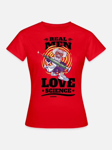 Real Men Love Science - Frauen T-Shirt - Rot