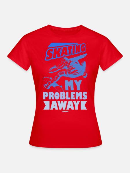 Skateboarding skating coole Jungs - T-shirt dam - röd