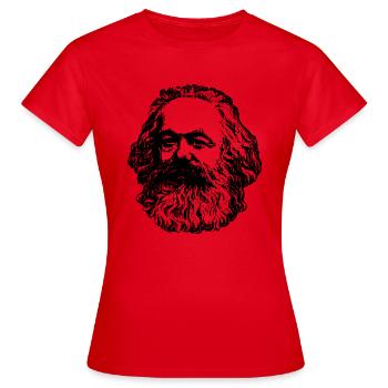 Karl Marx - Frauen T-Shirt - Rot - Vorne - AI Model Female 172 dark (172cm)
