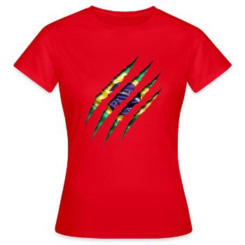 Brasil Scratch - Women's T-Shirt - red - Front - AI Model Female 172 dark (172cm)