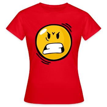 Smiley Anger - Women's T-Shirt - red - Front - AI Model Female 172 dark (172cm)