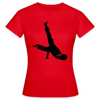danse urbaine - T-shirt Femme - rouge - Devant - AI Model Female 172 dark (172cm)