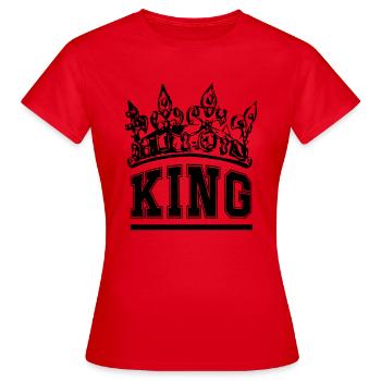 King - Women's T-Shirt - red - Front - AI Model Female 172 dark (172cm)