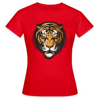 Puissant tigre - T-shirt Femme - rouge - Devant - AI Model Female 172 dark (172cm)