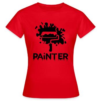 painting painter - Frauen T-Shirt - Rot - Vorne - AI Model Female 172 dark (172cm)