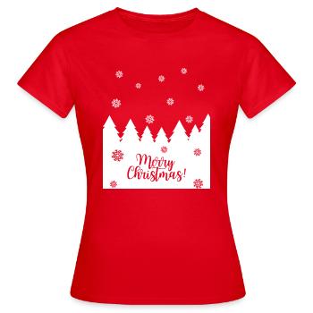 Graphismes festifs - T-shirt Femme - rouge - Devant - AI Model Female 172 dark (172cm)