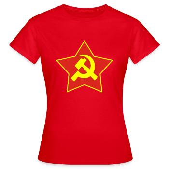 marteau et faucille étoile isolée rouge jaune - T-shirt Femme - rouge - Devant - AI Model Female 172 dark (172cm)